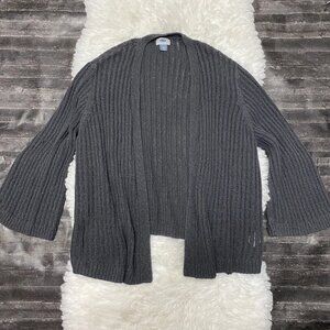 OLD NAVY GREY LONG SLEEVE OPEN FRONT COTTON BLEND CARDIGAN BOHO COTTAGECORE